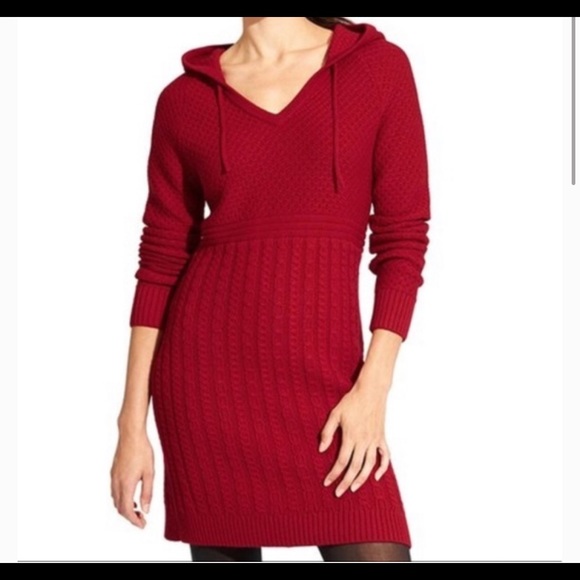 Athleta Dresses & Skirts - Athleta Borealis hoodie wool cable sweater dress